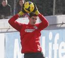 Courtois se entrena al margen pero entra la lista para Almería