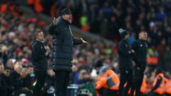 LIVERPOOL, ENGLAND - NOVEMBER 09: Manager of Liverpool, Jurgen Klopp during the Carabao Cup Third Round match between Liverpool and Derby County at Anfield on November 9, 2022 in Liverpool, England. (Photo by MB Media/Getty Images)