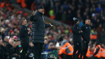 LIVERPOOL, ENGLAND - NOVEMBER 09: Manager of Liverpool, Jurgen Klopp during the Carabao Cup Third Round match between Liverpool and Derby County at Anfield on November 9, 2022 in Liverpool, England. (Photo by MB Media/Getty Images)