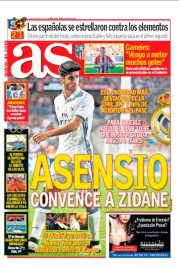 Las portadas de AS de agosto