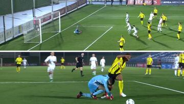 Un doble error de Luca Zidane le costó el partido al Juvenil A