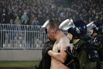 Belgrade derby descends into scenes of bloody violence