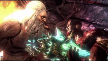 Kratos contra Zeus en God of War III