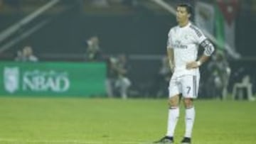 Cristiano, durante el partido ante el Mil&aacute;n en Dubai.