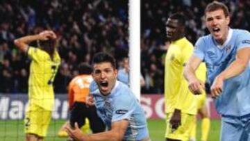 <b>LETAL. </b>El Kun Agüero salió en la segunda mitad y fue el héroe del Manchester City al marcar el gol decisivo en el tiempo de descuento.