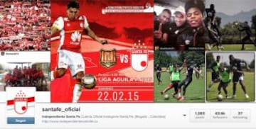 El 'cacique' presume sus 58 mil seguidores en Instagram. Santa Fe quiere sobrepasar los 43 mil seguidores. 15 mil fanáticos a las fotos y filtros separan a los dos equipos.