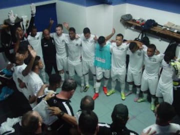El Santos brasile?o en el vestuario.