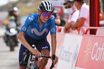 El líder de la vuelta, Roglic, llegó a un minuto de Caruso junto al español del Movistar Enric Mas, el único de los líderes al que no le sacó tiempo hoy.