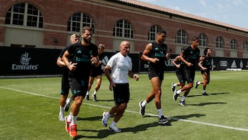 16/07/17 REAL MADRID GIRA PRETEMPORADA LOS ANGELES USA ENTRENAMIENTO NACHO PINTUS CASEMIRO MARCELO GRUPO