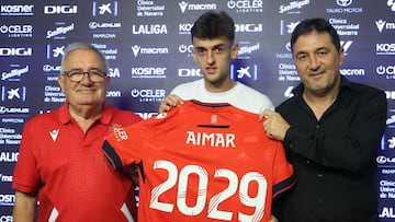 Aimar junto a Luis Sabalza y Braulio Vázquez.