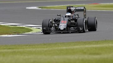 Fernando Alonso durante el GP de Gran Bretaña.