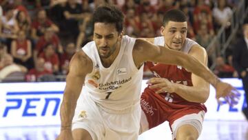 Facundo Campazzo, base del Real Madrid, durante los cuartos contra el Baxi Manresa.