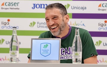 Ibon Navarro durante la rueda de prensa previa al partido.