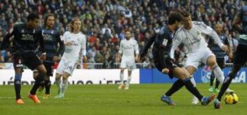 Cristiano Ronaldo en la jugada del 1-0.