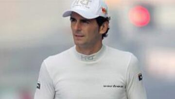 Pedro Martínez de la Rosa camina por el circuito internacional de Buddh.