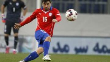 David Pizarro en el amistoso contra Ir&aacute;n en marzo.