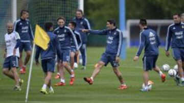 La Selección Argentina ya se entrena para enfrentar a Brasil
