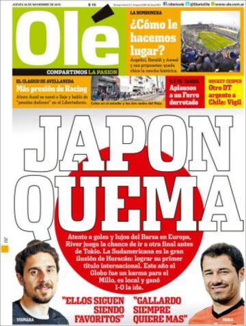 Portadas de la prensa mundial