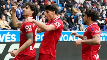 Arambarri celebra un gol.