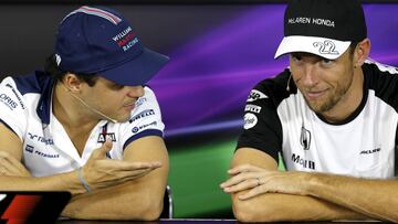 Felipe Massa y Jenson Button.