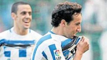 <b>VUELTA TRIUNFAL. </b>Iago, que no jugaba desde diciembre, sentenció con un golazo de falta.