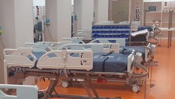 Nuevas camas de UCI habilitadas en el gimnasio del Hospital Universitario Central de Asturias (HUCA) para pacientes con coronavirus, COVID-19.
 ASTURSALUD
 10/11/2020
