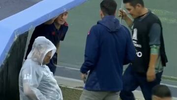 Así estaba la cancha a una hora del partido entre Carabobo y la U: ¡diluvio postergó el inicio!