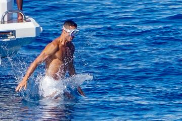 Cristiano Ronaldo y Georgina Rodríguez disfrutaron en las Islas Baleares de sus vacaciones.