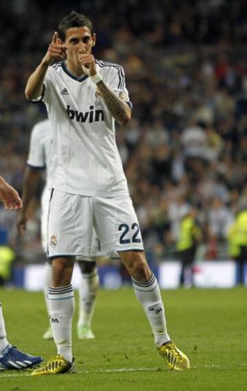 6-2. Di María celebra el sexto gol.