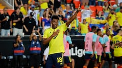 Colombia vence 1-0 a Irak en partido amistoso jugado en Valencia, España.