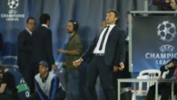 Luis Enrique, en el Parque de los Príncipes.