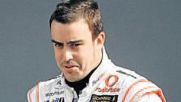 <b>NUEVO SPONSOR. </b>Alonso lleva este año el patrocinio del Santander.