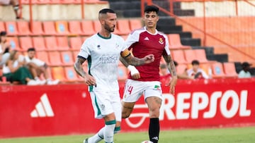 Momento del amistoso de pretemproada entre el Nàstic y el Huesca.
