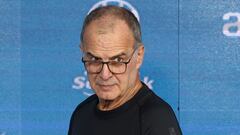 Soccer Football - Marcelo Bielsa presented as new Uruguay coach - Estadio Centenario, Montevideo, Uruguay - May 17, 2023 New Uruguay coach Marcelo Bielsa during press conference REUTERS/Mariana Greif