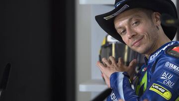 Valentino Rossi, piloto de Yamaha, en la rueda de prensa posterior a la carrera de Austin.