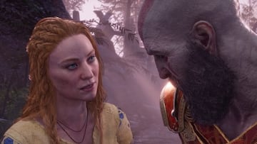 Faye y Kratos en God of War