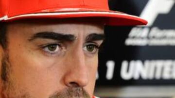 Fernando Alonso en la rueda de prensa previa al G.P. de Estados Unidos.