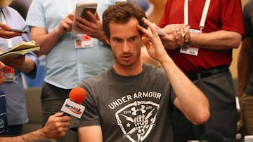 Andy Murray, en uan rueda de prensa en Indian Wells.