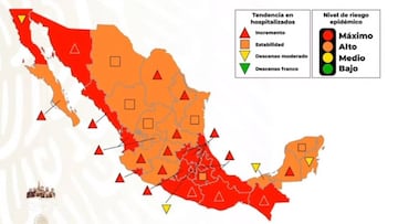 El Doctor Hugo López-Gatell, Subsecretario de Prevención y Promoción de la Salud, señaló que los criterios para la conformación del nuevo mapa fueron modificados.