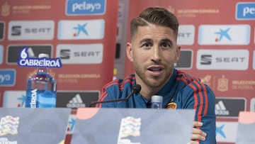 Sergio Ramos, en la conferencia de prensa de este miércoles.