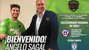 Ángelo Sagal tiene nuevo club en la liga de México