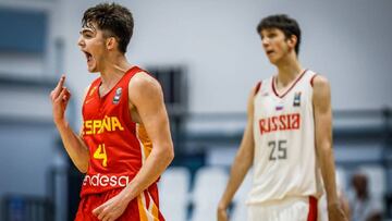 La Espa?a de Garuba (14+14) y Aldama (25+9) gana a Rusia y luchar¨¢ por las medallas