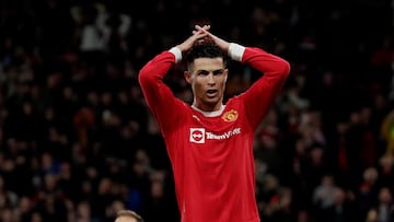 MANCHESTER, UNITED KINGDOM - MARCH 15: Cristiano Ronaldo of Manchester United
during the UEFA Champions League match between Manchester United v Atletico Madrid at the Old Trafford on March 15, 2022 in Manchester United Kingdom (Photo by David S. Bustamante/Soccrates/Getty Images)
PUBLICADA 16/03/22 NA MA02 1COL
