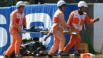 <b>ACCIDENTE MORTAL</b>. El japonés Kato sufrió un gravísimo accidente en el GP de Japón el pasado 6 de abril y falleció después de estar trece días en coma.