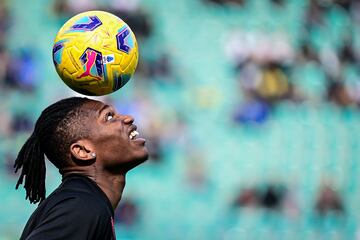 Rafael Leão, durante un entrenamiento con el Milan.