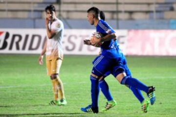 Fue hasta el minuto 71' cuando Emelec se hizo presente en el marcador gracias a un penal cobrado por Cristian Guanca.