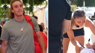 Stefanos Tsitsipas y Paula Badosa, en el Mallorca Championships.