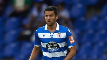 LA CORUNA, SPAIN - AUGUST 10: Michele Somma of Deportivo de La Coruna in action during the pre-season friendly match between Deporivo de La Coruna and Real Betis at Riazor Stadium on August 10, 2019 in La Coruna, Spain. (Photo by Quality Sport Images/Gett