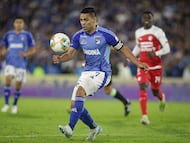 Radamel Falcao García, delantero de Millonarios en el clásico capitalino ante Independiente Santa Fe