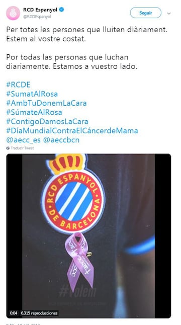 El mundo del deporte, unido en el #DíaContraelCáncerdeMama